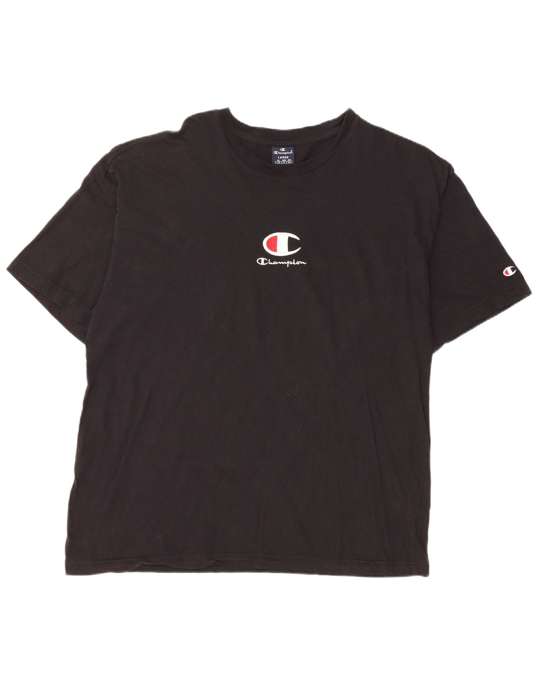 Tricou grafic pentru bărbați Champion Top mare din bumbac negru