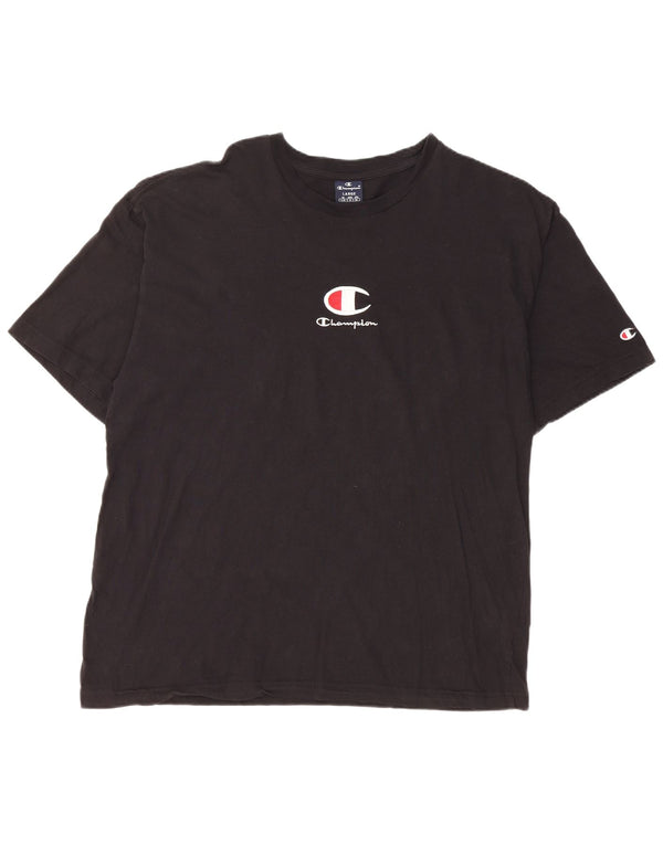 Tricou grafic pentru bărbați Champion Top mare din bumbac negru