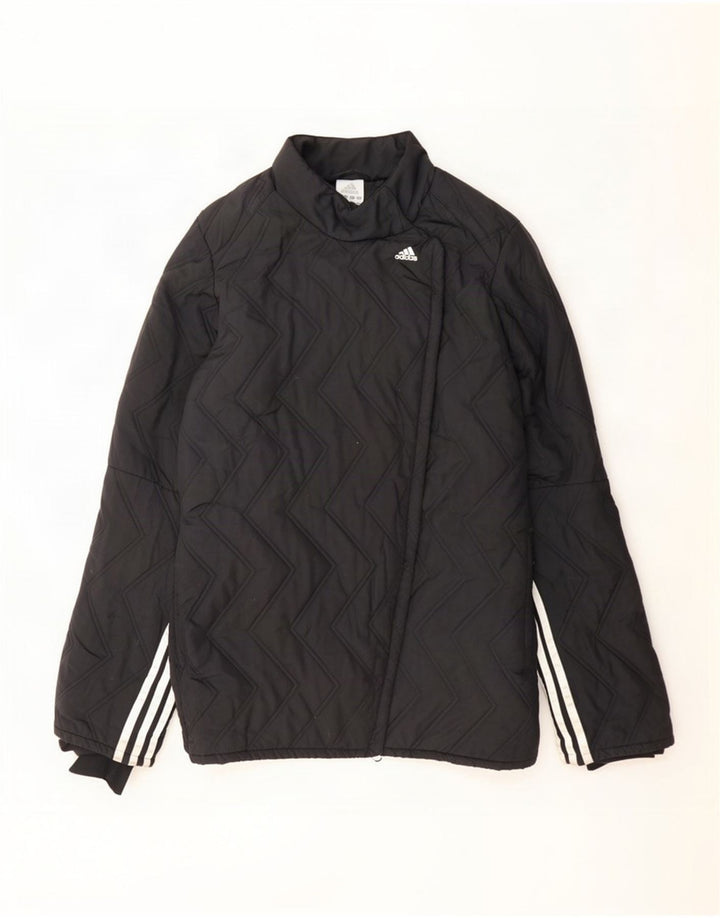 Jachetă căptușită pentru femei Adidas UK 12 Poliester mediu negru