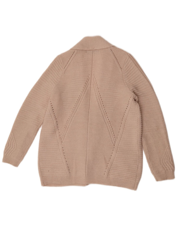 Pulover cardigan deschis pentru femei Marks & Spencer UK 16 mare bej acrilic