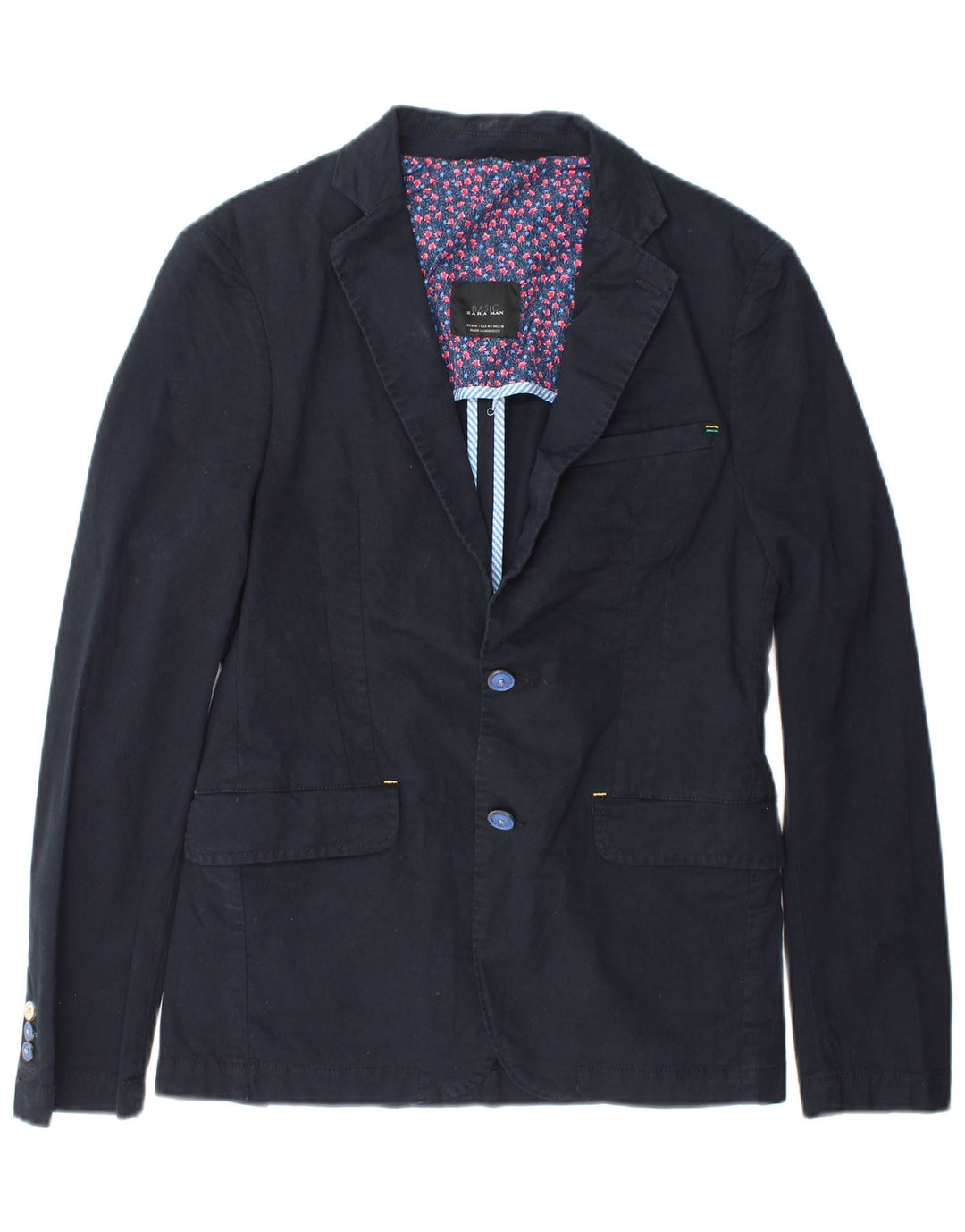 Blazer pentru bărbați Zara, cu 2 nasturi, UK 38 Medium Bleumarin