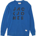 Jack & Jones Pulover grafic pentru bărbați din bumbac mare, albastru