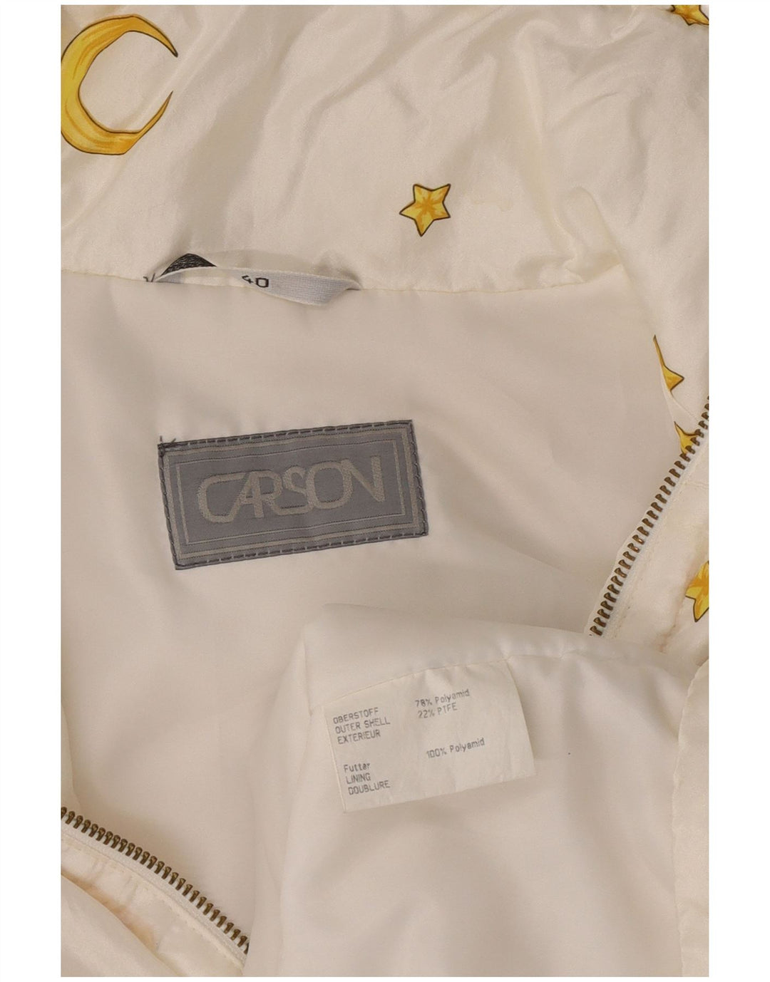 Jachetă de vânt cu pulover grafic Carson pentru femei EU 40 Alb mediu