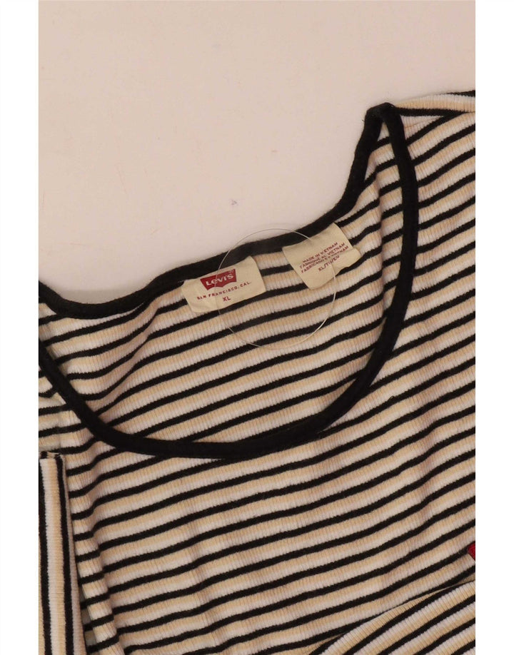 Top tricou Levi's pentru femei UK 18 XL, cu dungi multicolore