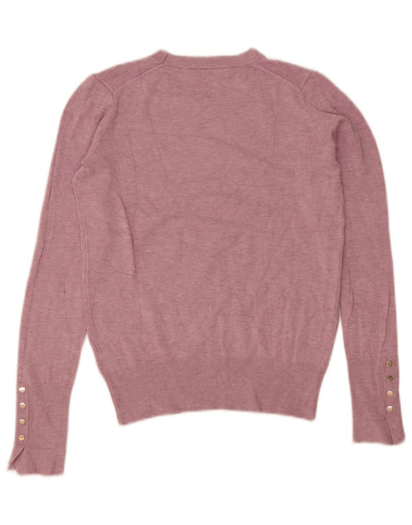 Pulover pentru damă Zara, cu gât turnut, UK 10, mic, roz, viscoză