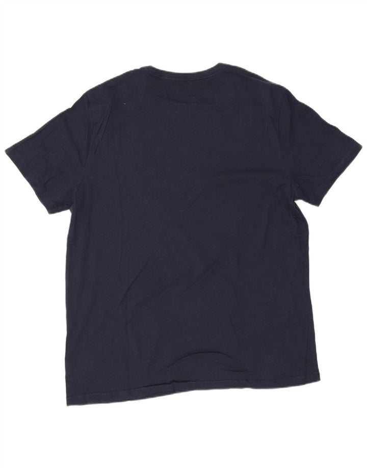 Tricou grafic Gap pentru bărbați Top mare din bumbac bleumarin