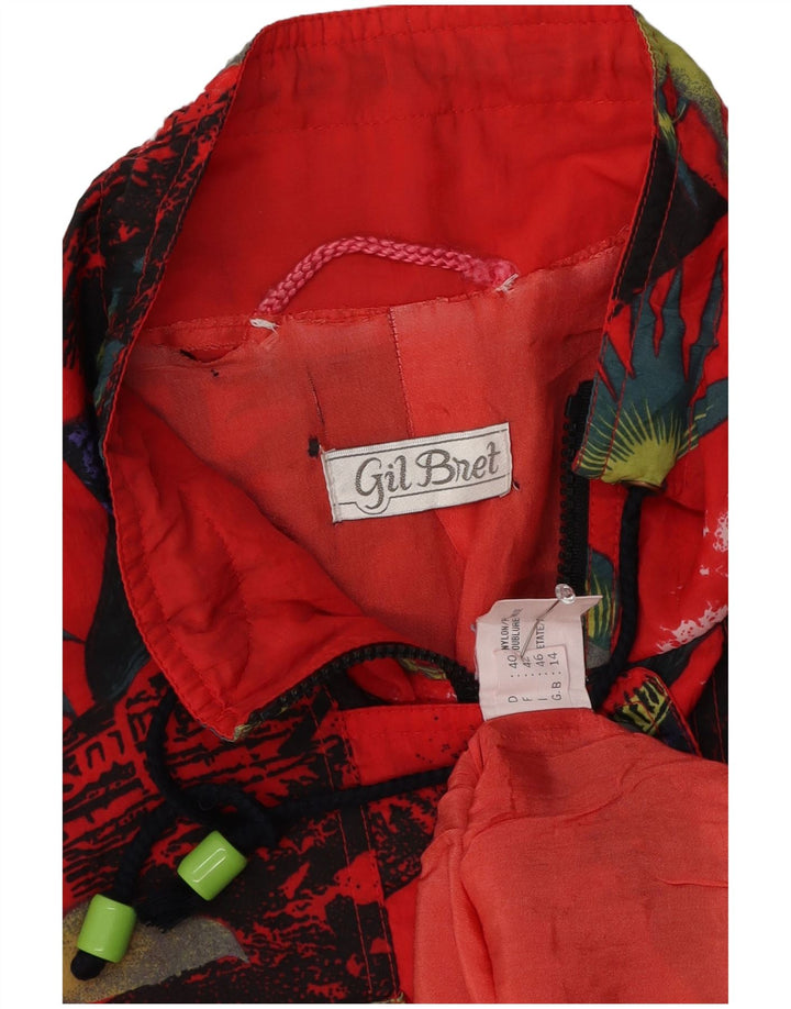 Jachetă de vânt supradimensionată pentru femei Gil Bret UK 14 Large Red Floral