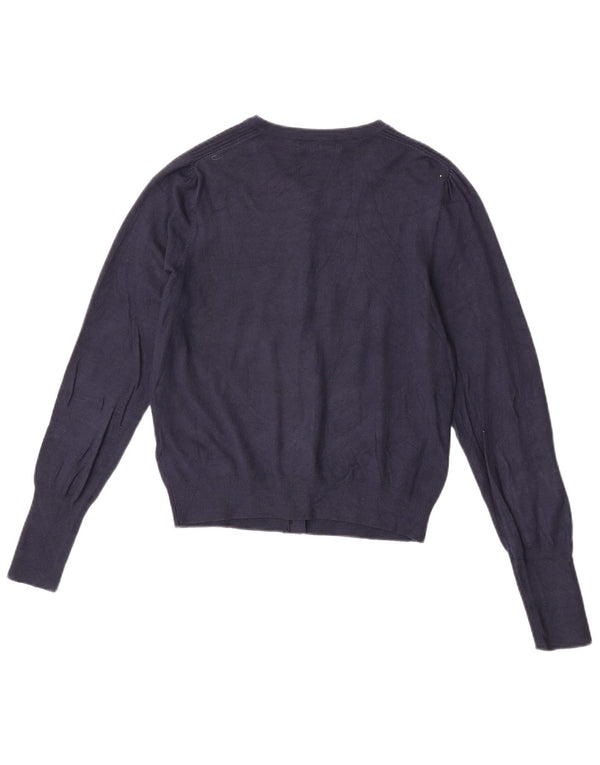 Pulover cardigan pentru femei Marks & Spencer UK 12 Medium Bleumarin Viscoză