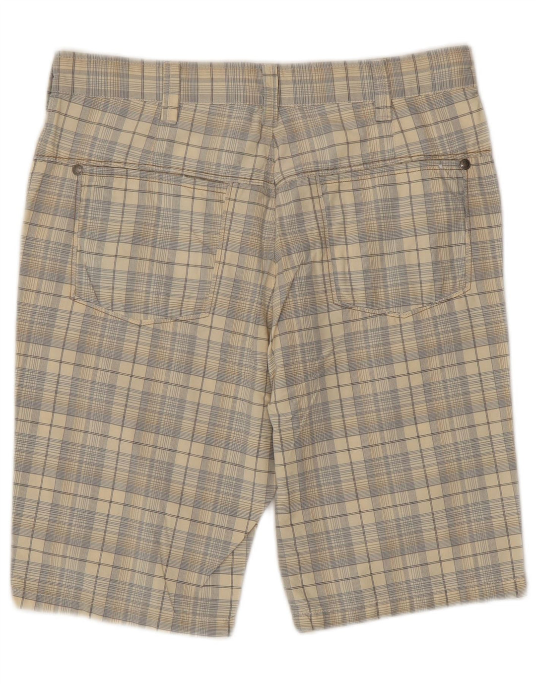 Pantaloni scurți chino pentru bărbați Blue Side IT 46 Small W32 Beige Check Bumbac