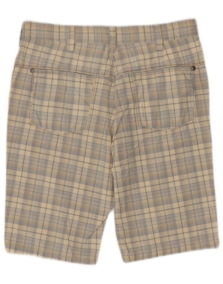 Pantaloni scurți chino pentru bărbați Blue Side IT 46 Small W32 Beige Check Bumbac