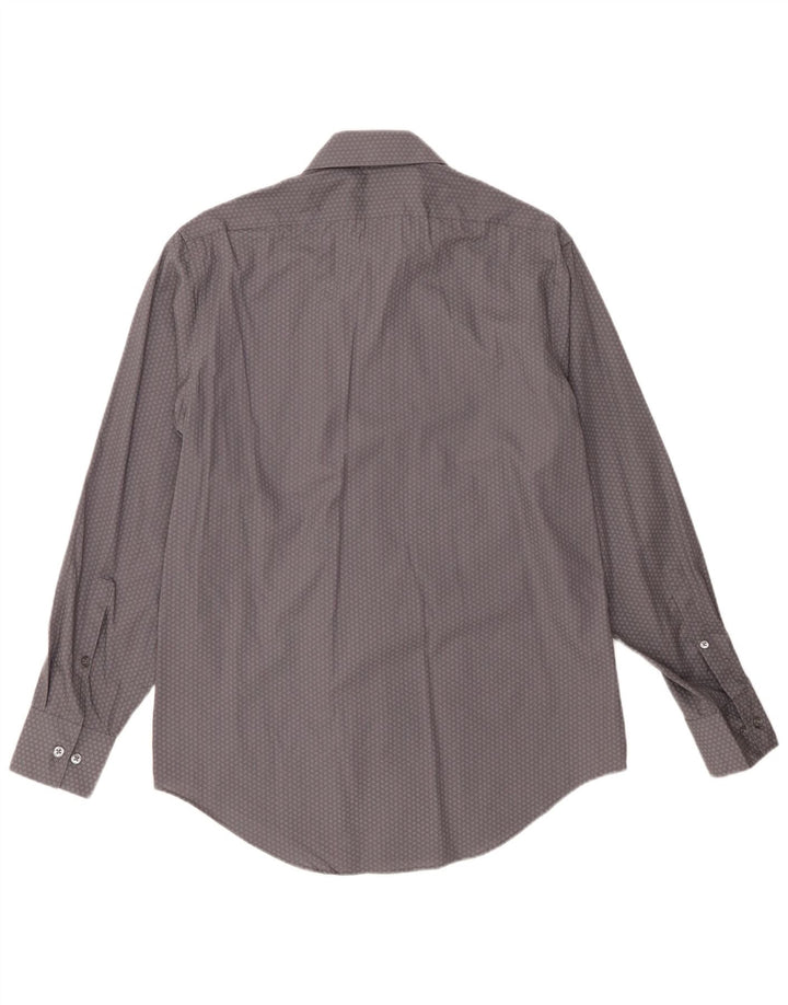 Cămașă pentru bărbați CALVIN KLEIN Slim Fit Mărimea 15 1/2 Medium Gri Geometric