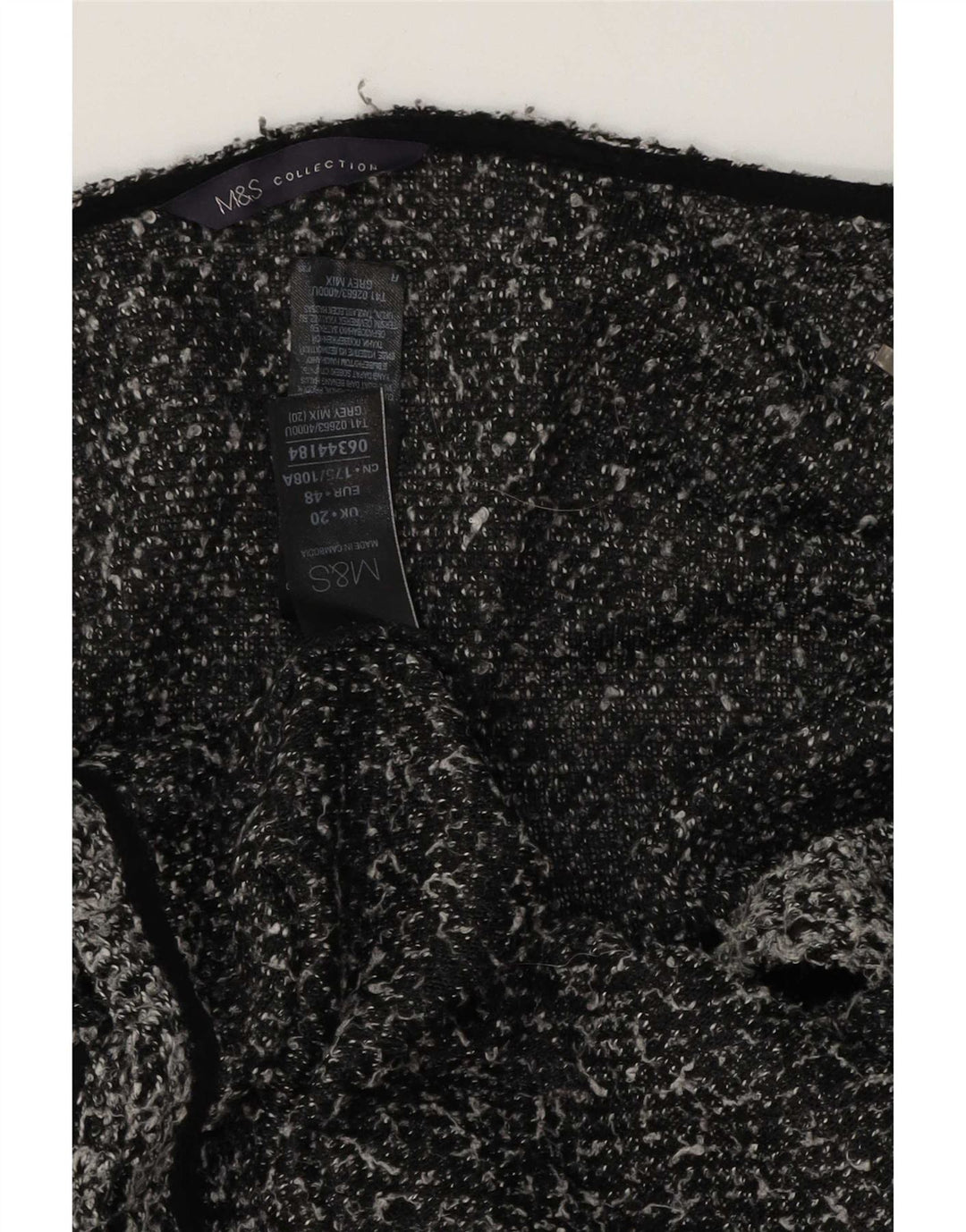 Pulover cardigan pentru femei Marks & Spencer UK 20 2XL poliester cu pături gri