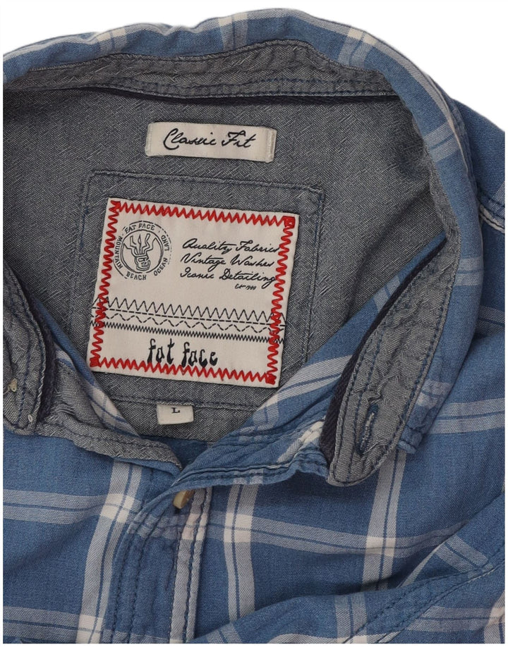 Cămașă cu mânecă scurtă pentru bărbați FAT FACE, mare, albastru