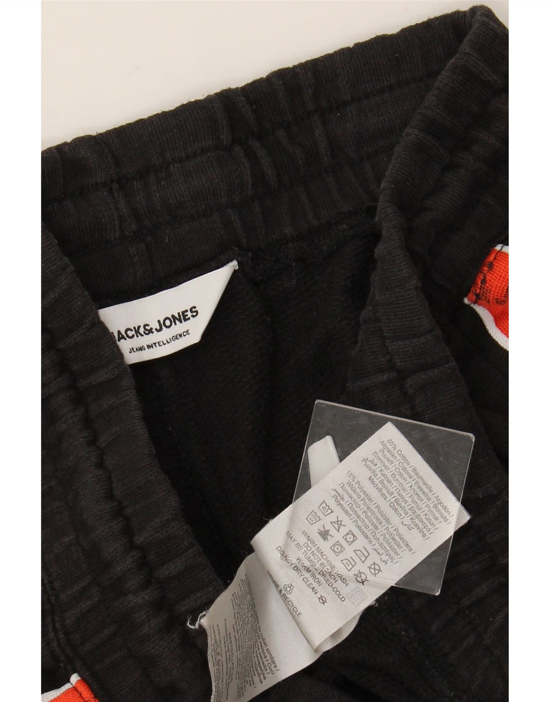 Pantaloni scurți sport grafic JACK & JONES pentru bărbați, bumbac color bloc negru mediu