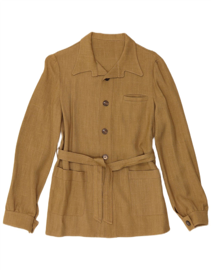 Cămașă Vintage pentru femei IT 42 Medium Khaki Viscose Classic