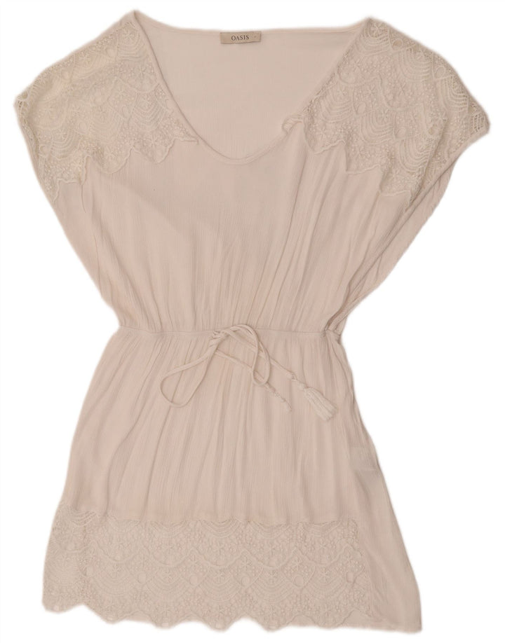 Rochie A-Line Oasis pentru femei UK 10 Small White Viscose