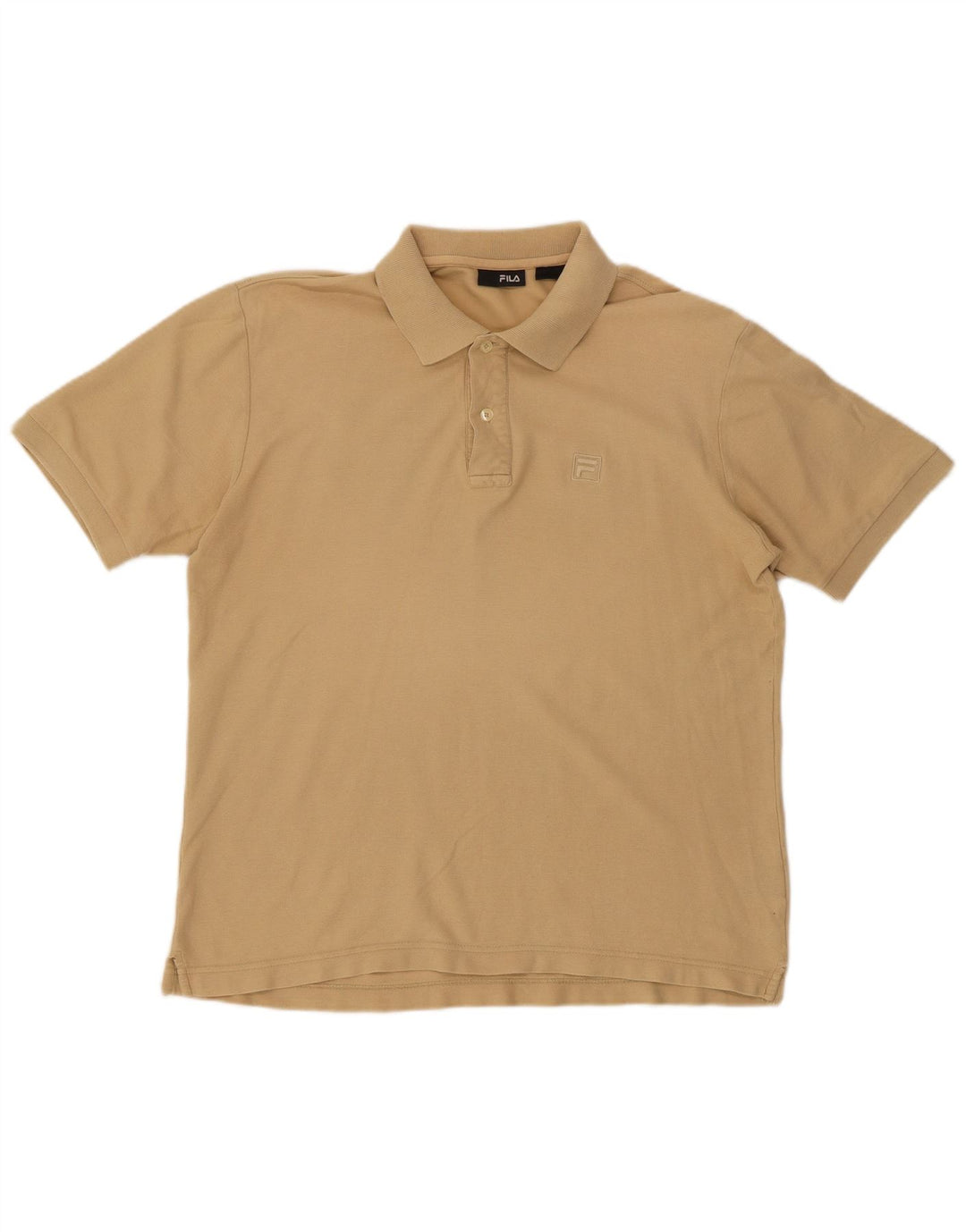 Tricou polo cu mânecă scurtă pentru bărbați Fila, cu formă regulată, bej mediu