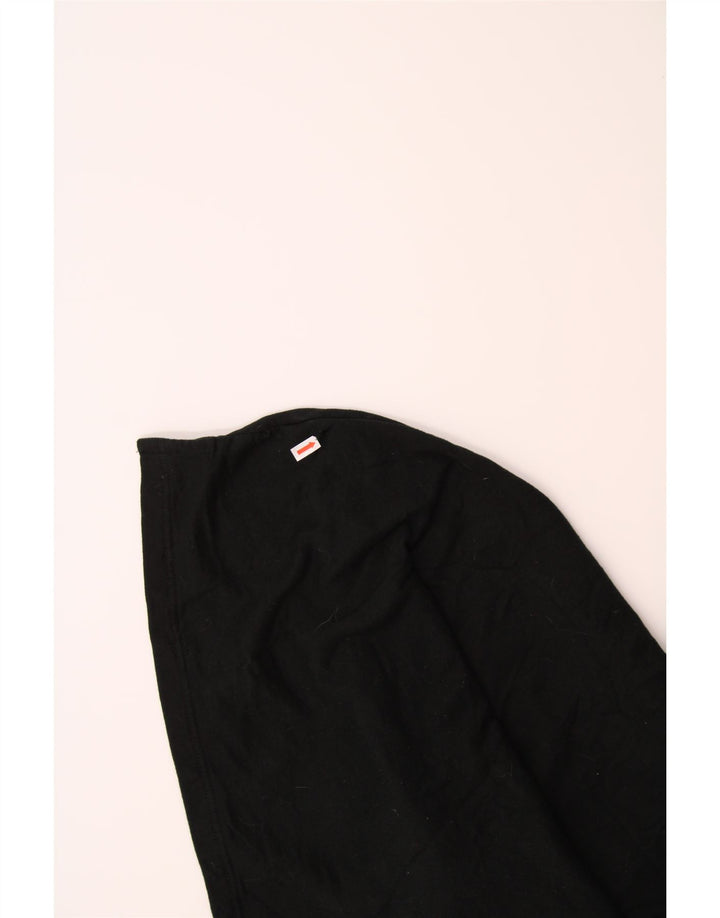 CONVERSE Mens Button Neck Sweatshirt Jumper Large Black Cotton Vintage Converse and Second-Hand Converse from Messina Hembry 