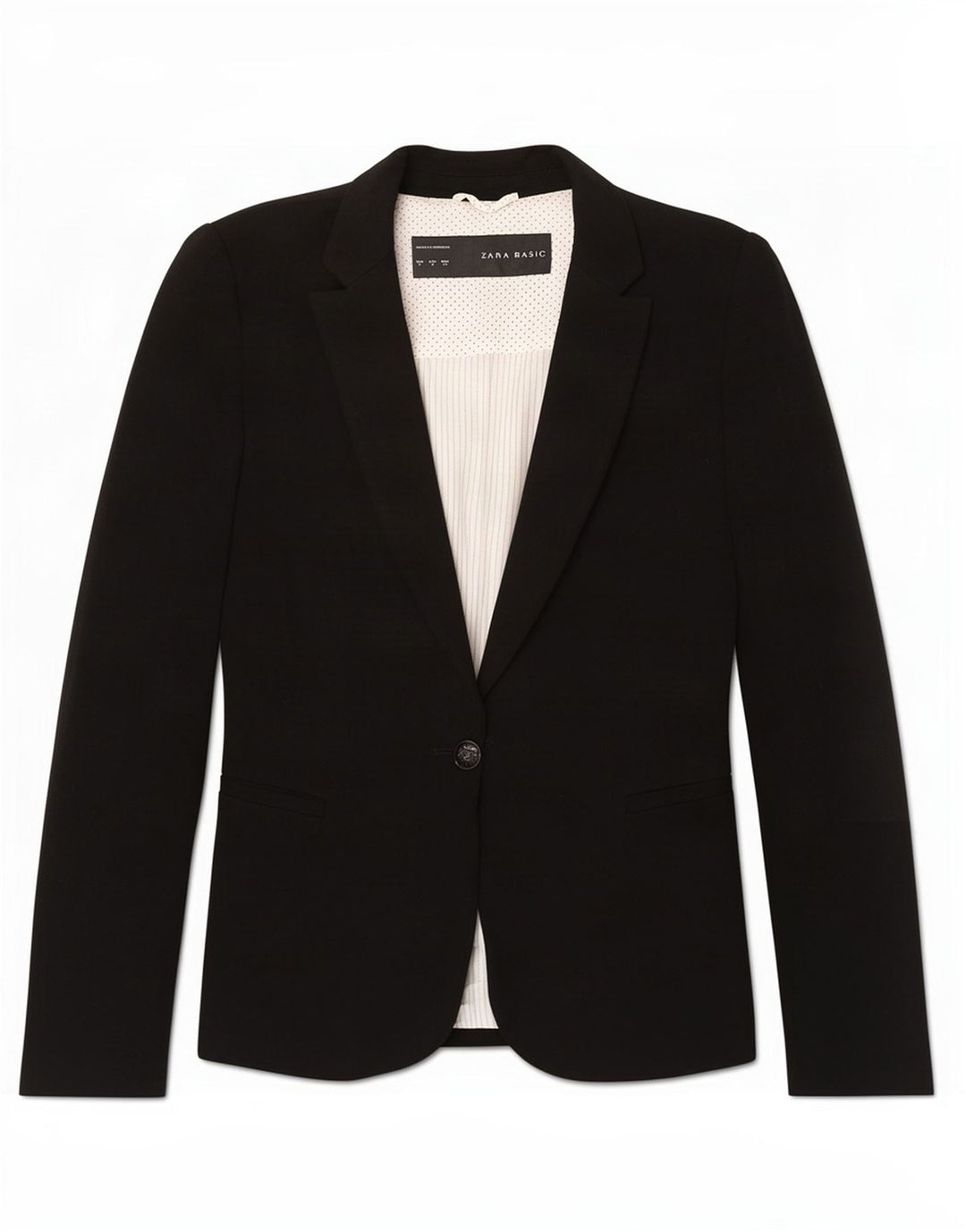 Sacou blazer pentru femei Zara, cu 1 nasture, UK 10 Mic Negru