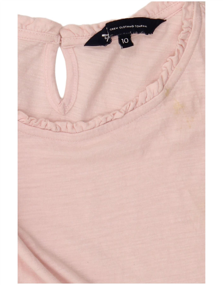CREW CLOTHING Bluză pentru femei Top UK 10 Small Pink Bumbac