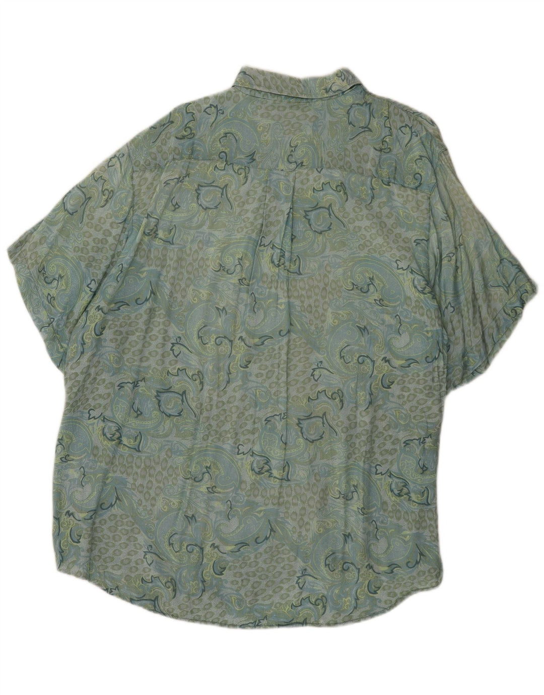 Cămașă Vintage pentru bărbați cu mânecă scurtă XL Albastru Paisley