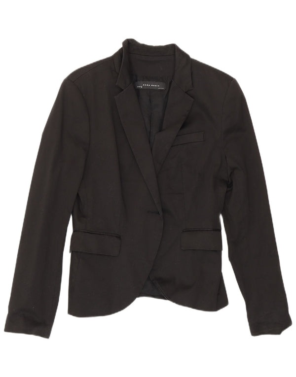 Jachetă Blazer pentru femei Zara UK 14 mare, negru, bumbac