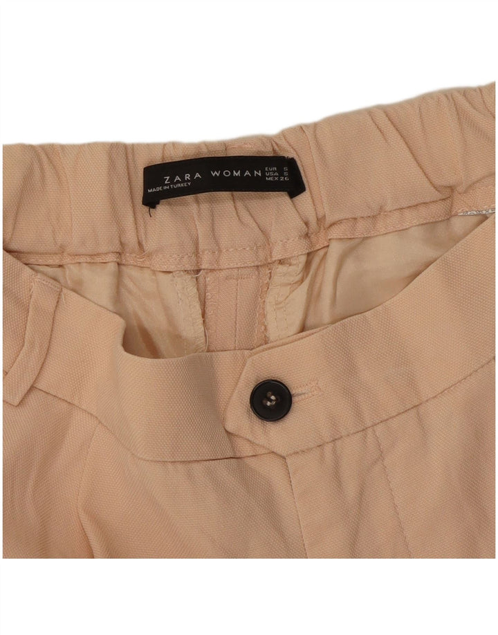 Pantaloni Capri pentru femei Zara Mici L26 L22 Bej