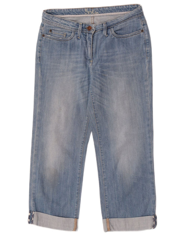 Boden Blugi Capri drepti pentru femei UK 10 Small W30 L23 Blue Bumbac