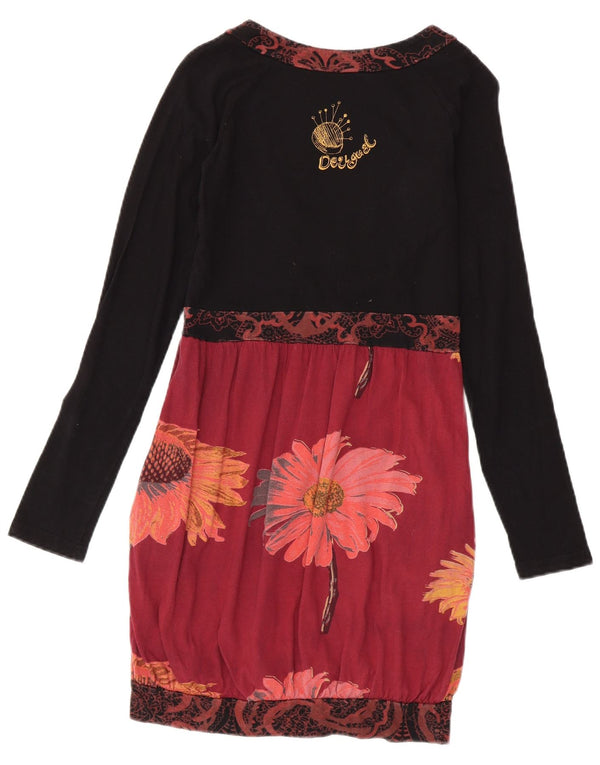 Rochie Empire cu mânecă lungă pentru femei Desigual UK 12 Medium Black Floral