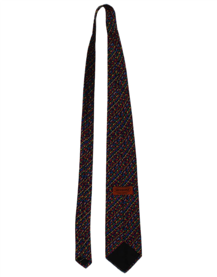Cravată pentru bărbați Missoni, mărime unica, L55, geometrică multicoloră, de designer