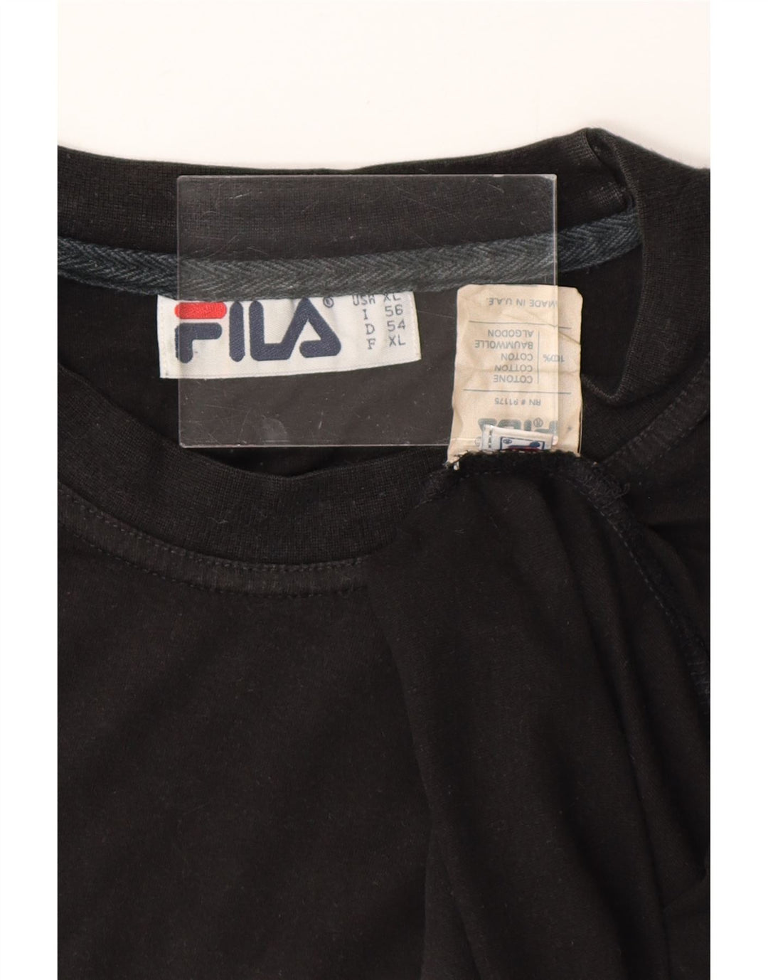 Tricou grafic pentru bărbați FILA Top XL Bumbac negru