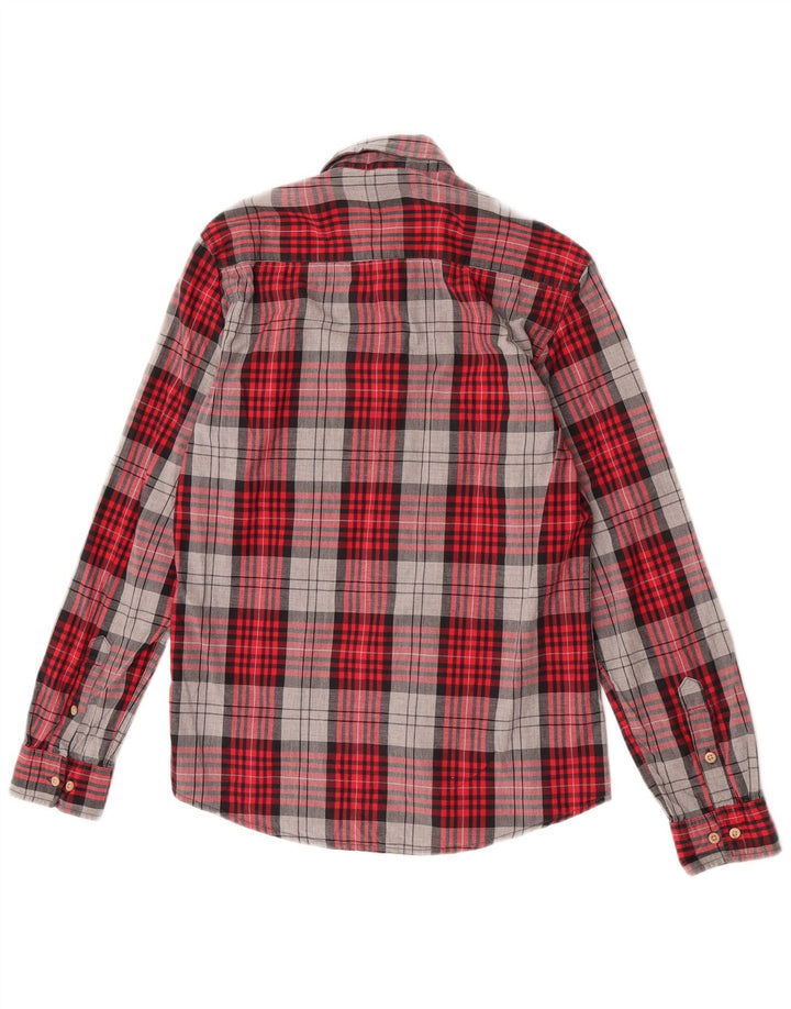 Cămașă de flanel Jack & Jones pentru bărbați, bumbac cu carouri mici, roșii