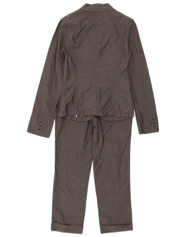 Costum pentru femei Sisley, 3 nasturi, 2 piese IT 40 Small W28 L23 Bumbac gri