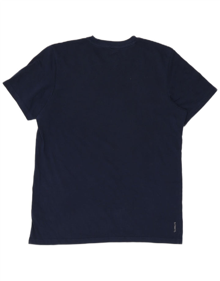 Tricou pentru bărbați Adidas Top Mediu Bleumarin Bumbac