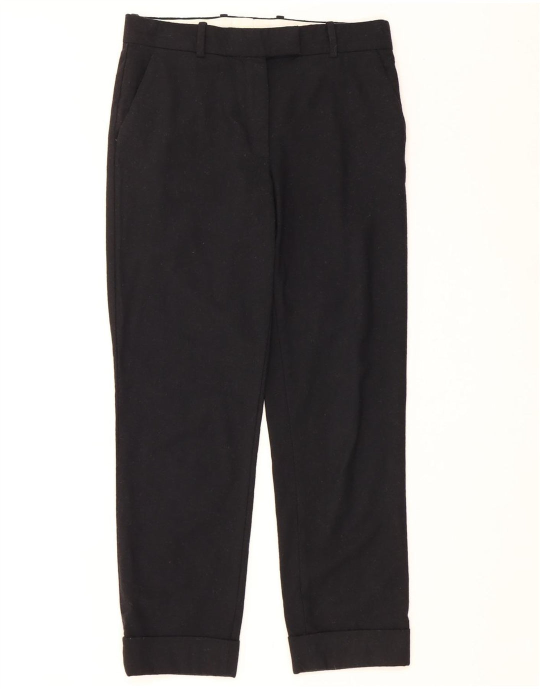 COS Pantaloni drepti pentru femei EU 34 XS L30 L26 Lână neagră