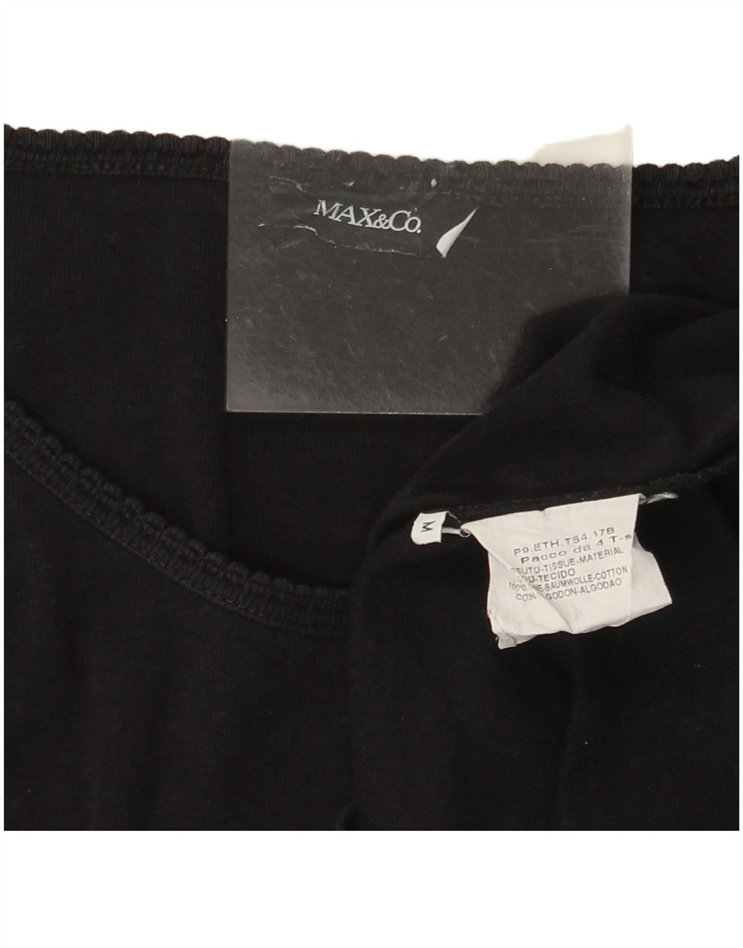 MAX & CO. Tricou grafic pentru femei Top UK 12 Medium Black Bumbac
