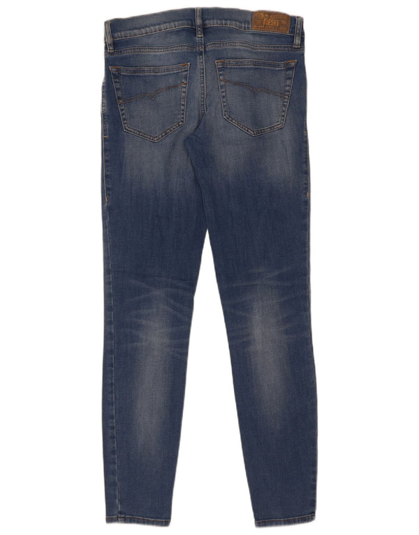 Diesel Womens Grupee Low Waist Super Slim Skinny Jeans W26 L32 Blue Cotton