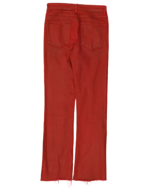 Blugi Zara Femei Trafaluc Bootcut EU 34 2XS W24 L26 Roșu