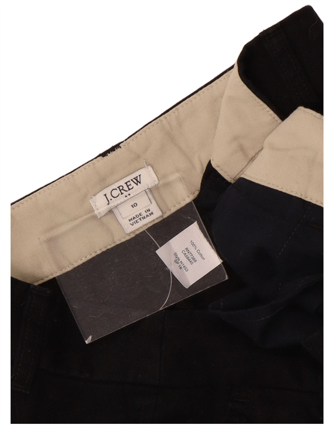 Pantaloni scurti chino pentru femei J. CREW US 10 Large W34 Bumbac negru