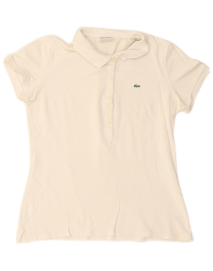 Tricou polo pentru femei LACOSTE Mărimea 44 Bumbac alb mare