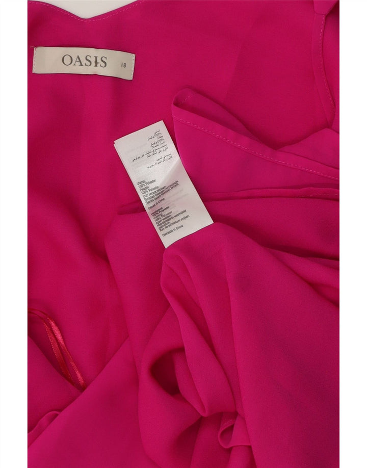 Oasis Crop Cami Top pentru femei UK 18 XL roz poliester