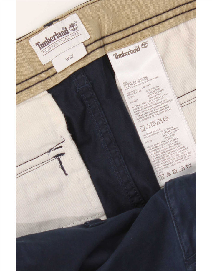 Pantaloni scurți cargo pentru bărbați Timberland W32, bumbac, albastru bleumarin mediu