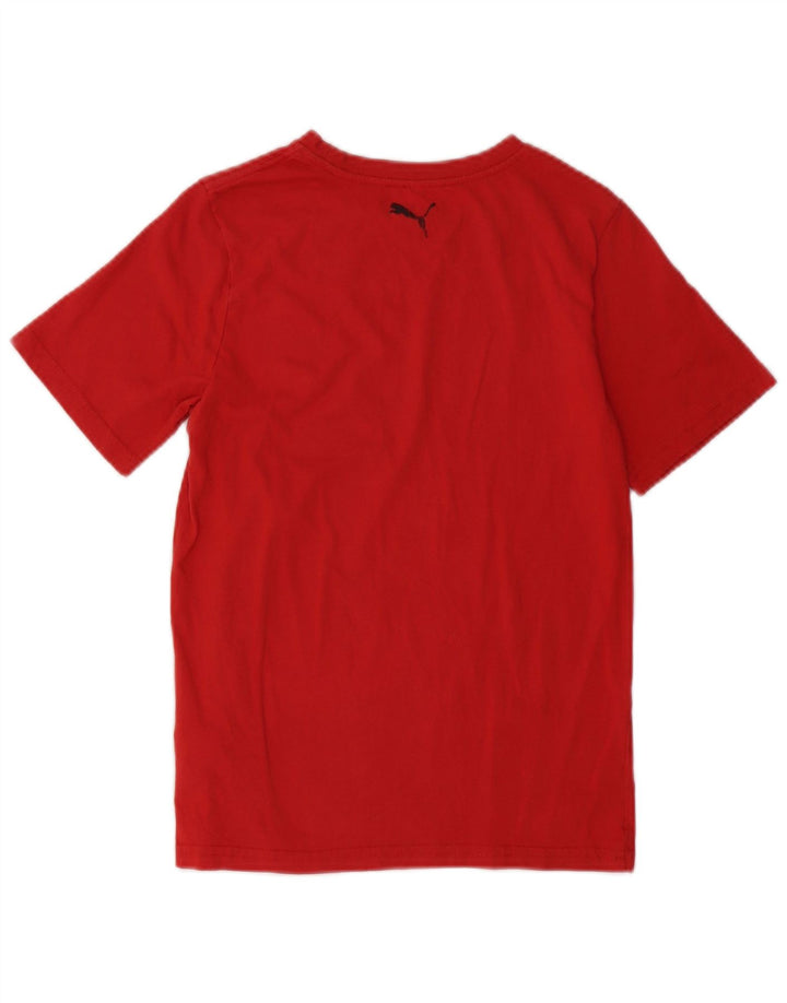 Tricou grafic PUMA pentru băieți Top 10-11 ani bumbac roșu mediu