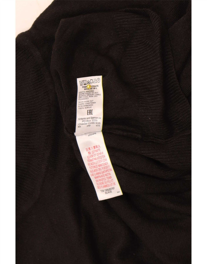 Pulover pentru femei Marks & Spencer cu gât rulat, mare, negru, acrilic