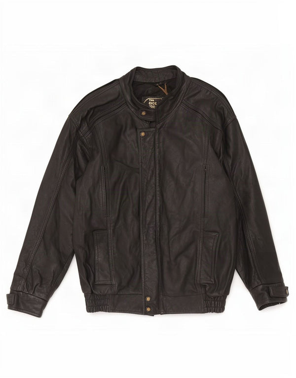 Geacă de piele Giovanni pentru bărbați UK 36 Small Black