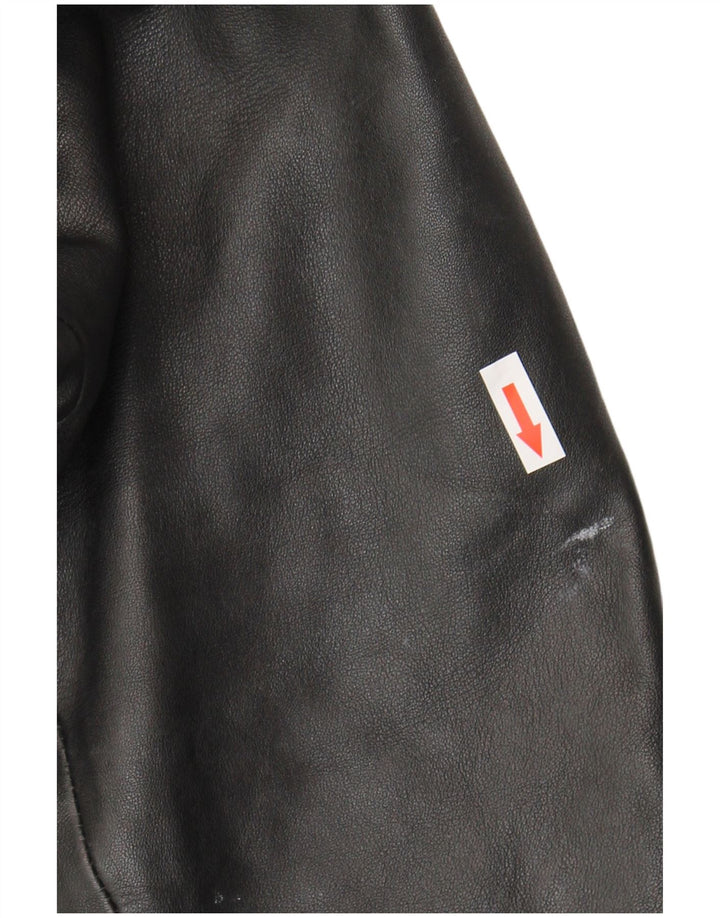 Jachetă de piele vintage pentru bărbați UK 40, mare, neagră