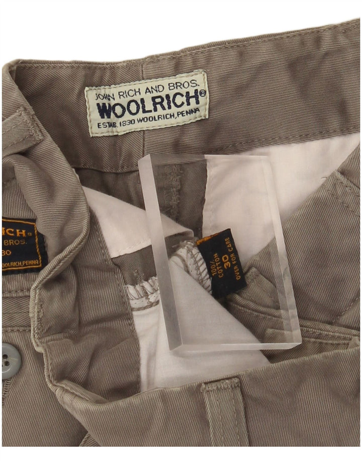 WOOLRICH Pantaloni scurți chino pentru bărbați W30 bumbac kaki mediu