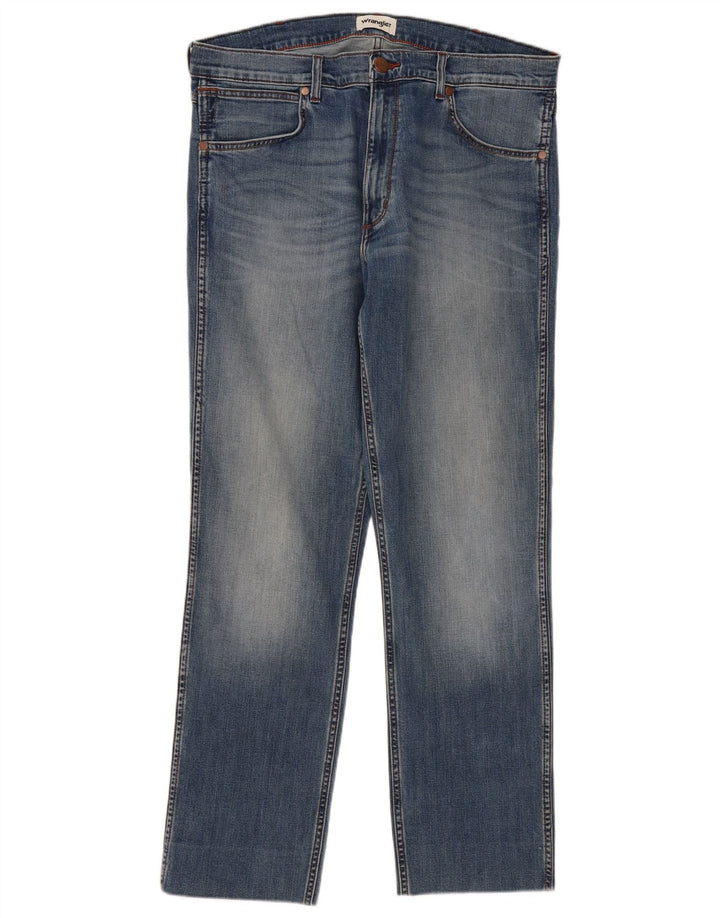 Blugi drepti pentru bărbați Wrangler W38 L32 albastru