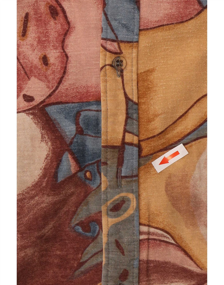 Camasă vintage pentru bărbați cu model abstract, mediu multicolor