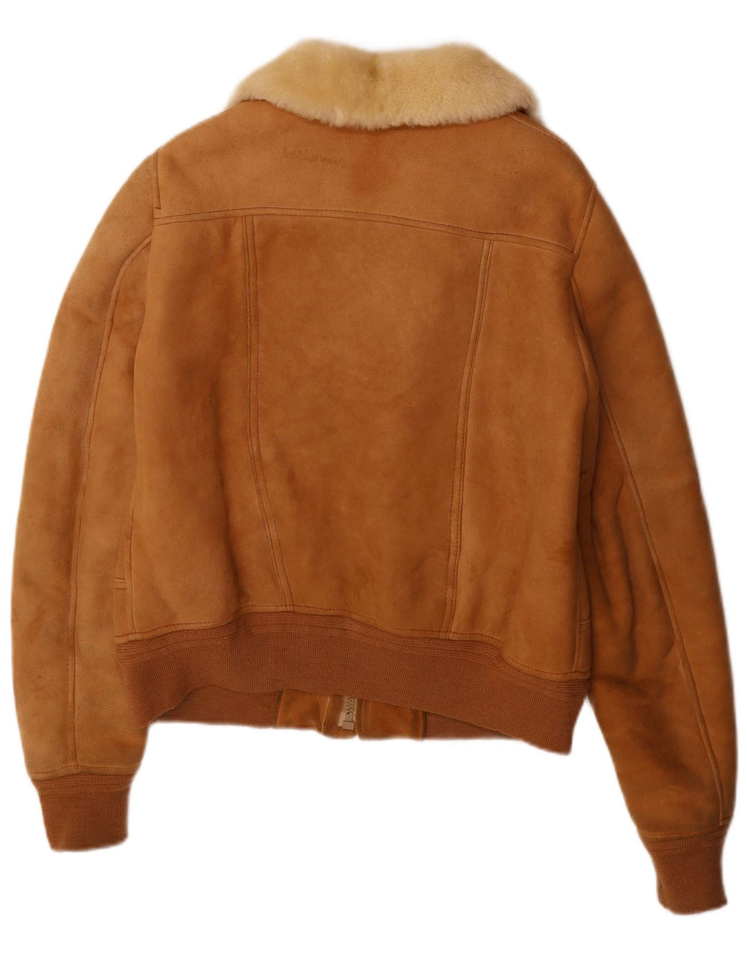 Jachetă vintage pentru bărbați din shearling UK 36 Small Beige
